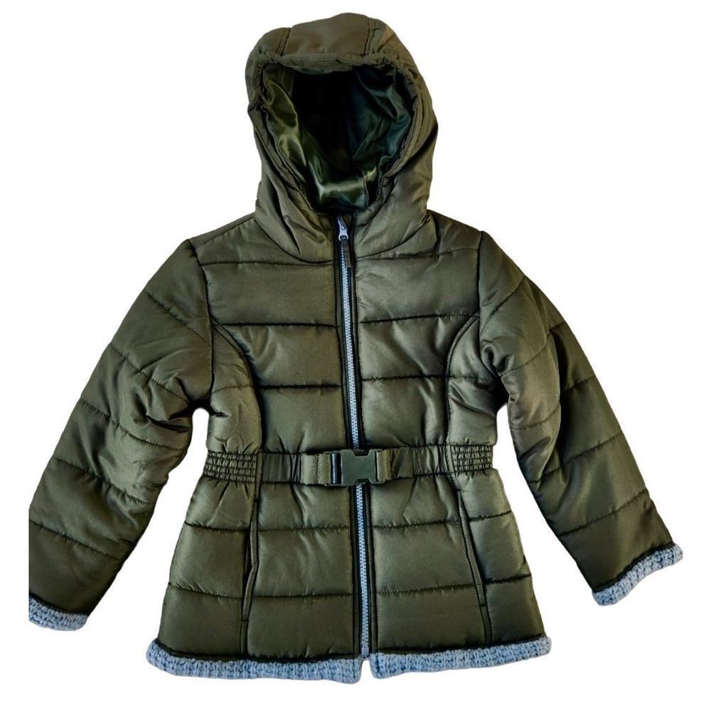 Rothschild Winter Coat Jacket
Puffer Hood Knit‎ green girl's 6X NWOT